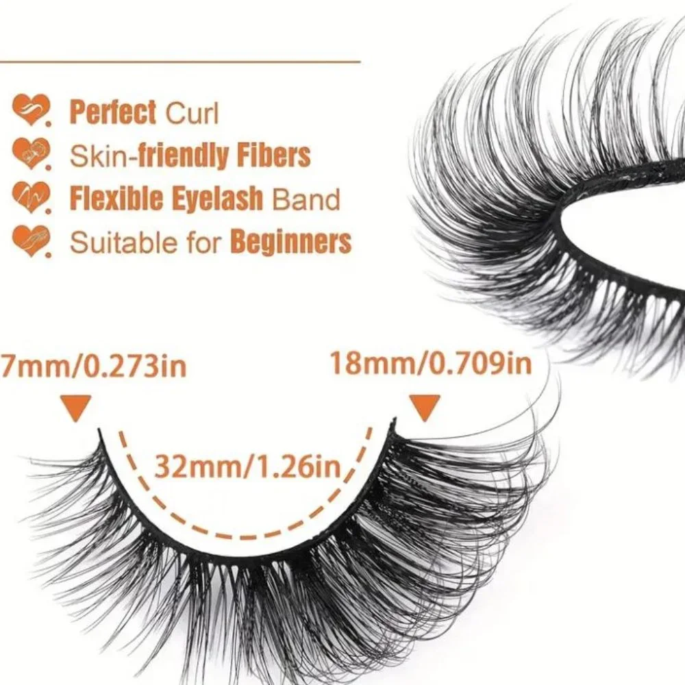 Cat Eye Fox Eye Imitation Mink False Eyelashes Sexy Lash Extensions - Picture 3 of 5